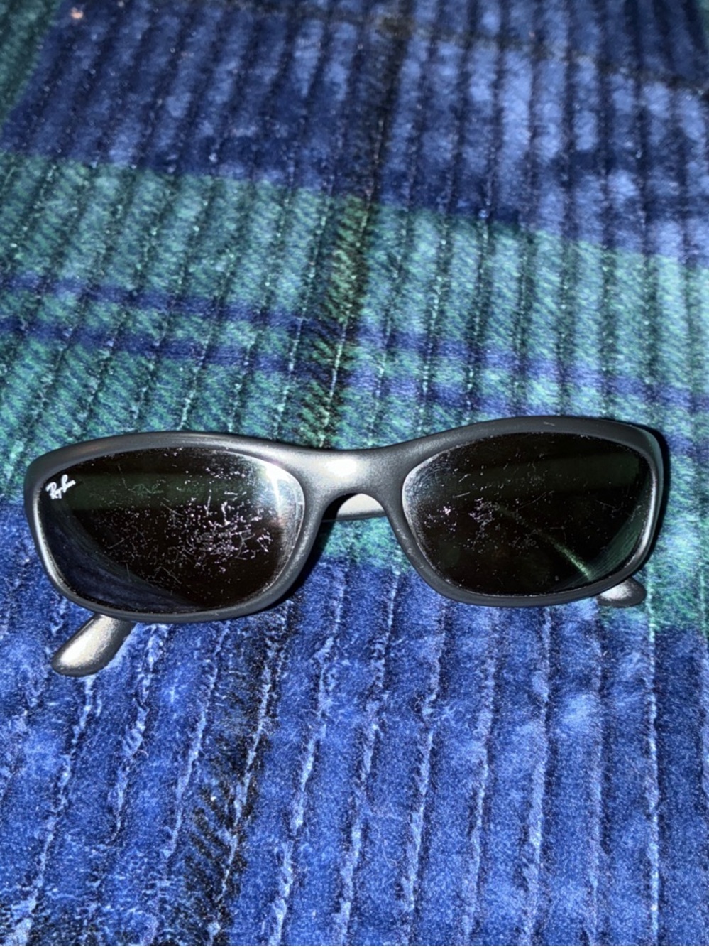 Ray-Ban Matte Black Men's Sunglasses with Dark Lenses